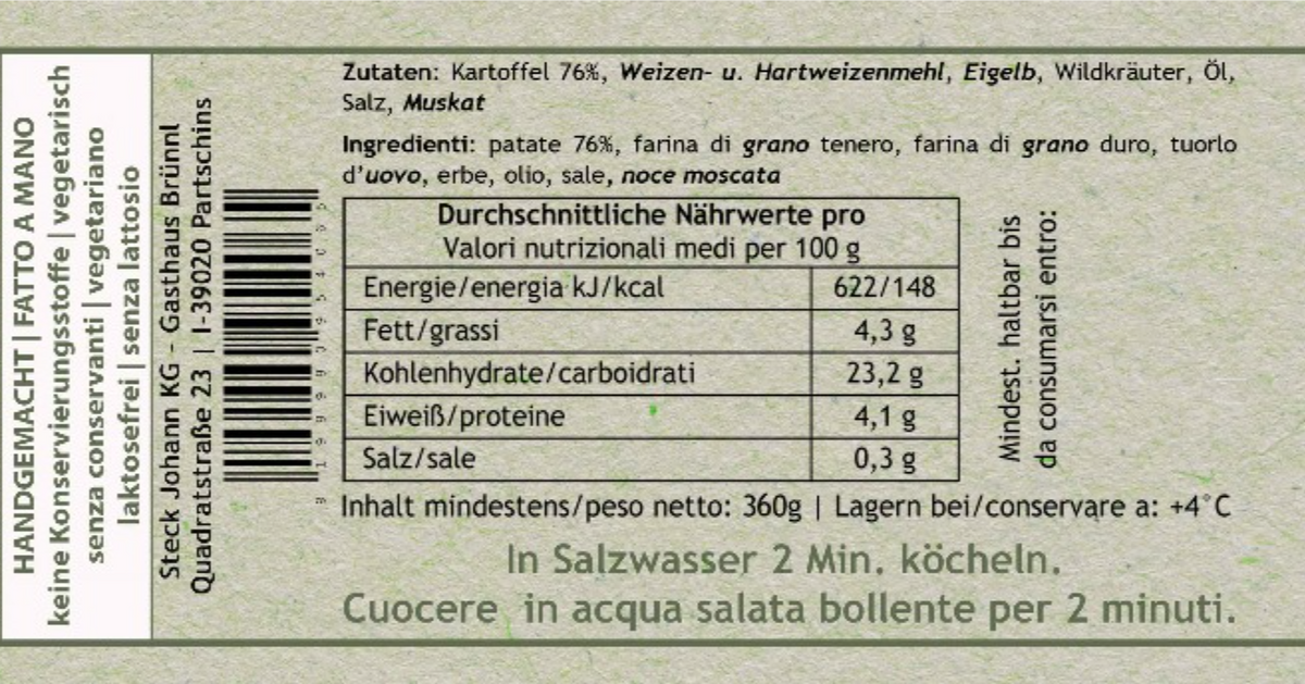 Wildkräuter - Gnocchi