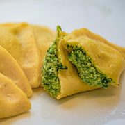Kartoffelschlutzer mit Ziegenfrischkäse - Spinatfülle