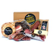 Feinkost Geschenkbox "Ein echtes Stück Südtirol" - Speck, Käse, Salami & Schüttelbrot