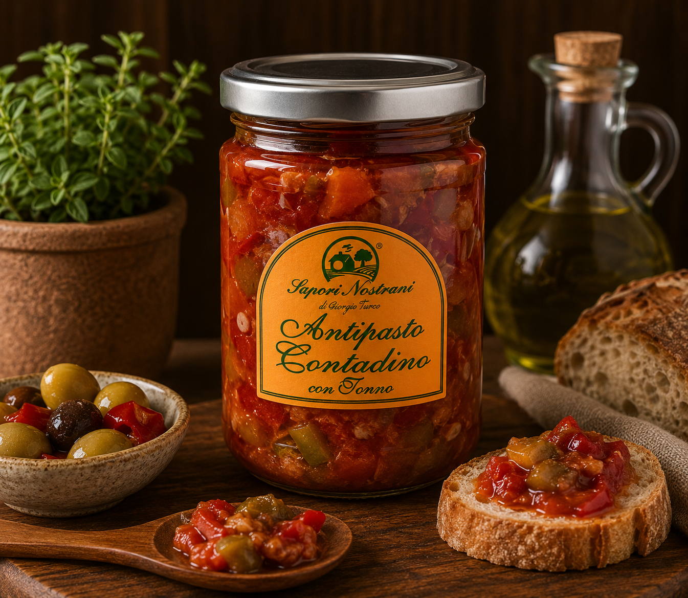 Antipasto contadino con tonno 280g