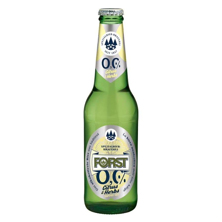 24x FORST 0,0% Citrus & Herbs – alkoholfrei – 0,33 l Flasche