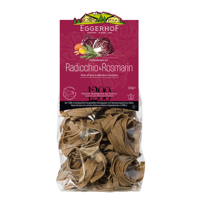 Radicchio & Rosmarin - Eierteig Bandnudeln