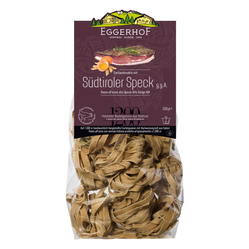 Eierteig Bandnudeln mit Südtiroler Speck g.g.A.