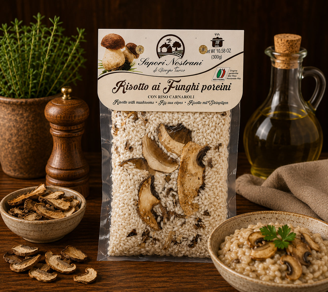 Risotto mit Steinpilzen 300g vakuumverpackt