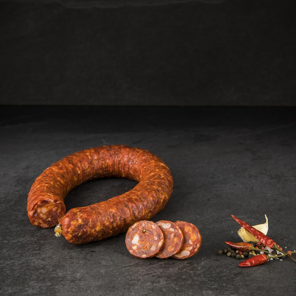 Salsiccia Napoli piccante curva – ca. 500 g | Salame tipico del Sud Italia