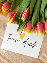 Cartolina di auguri con carta di mele: Für dich