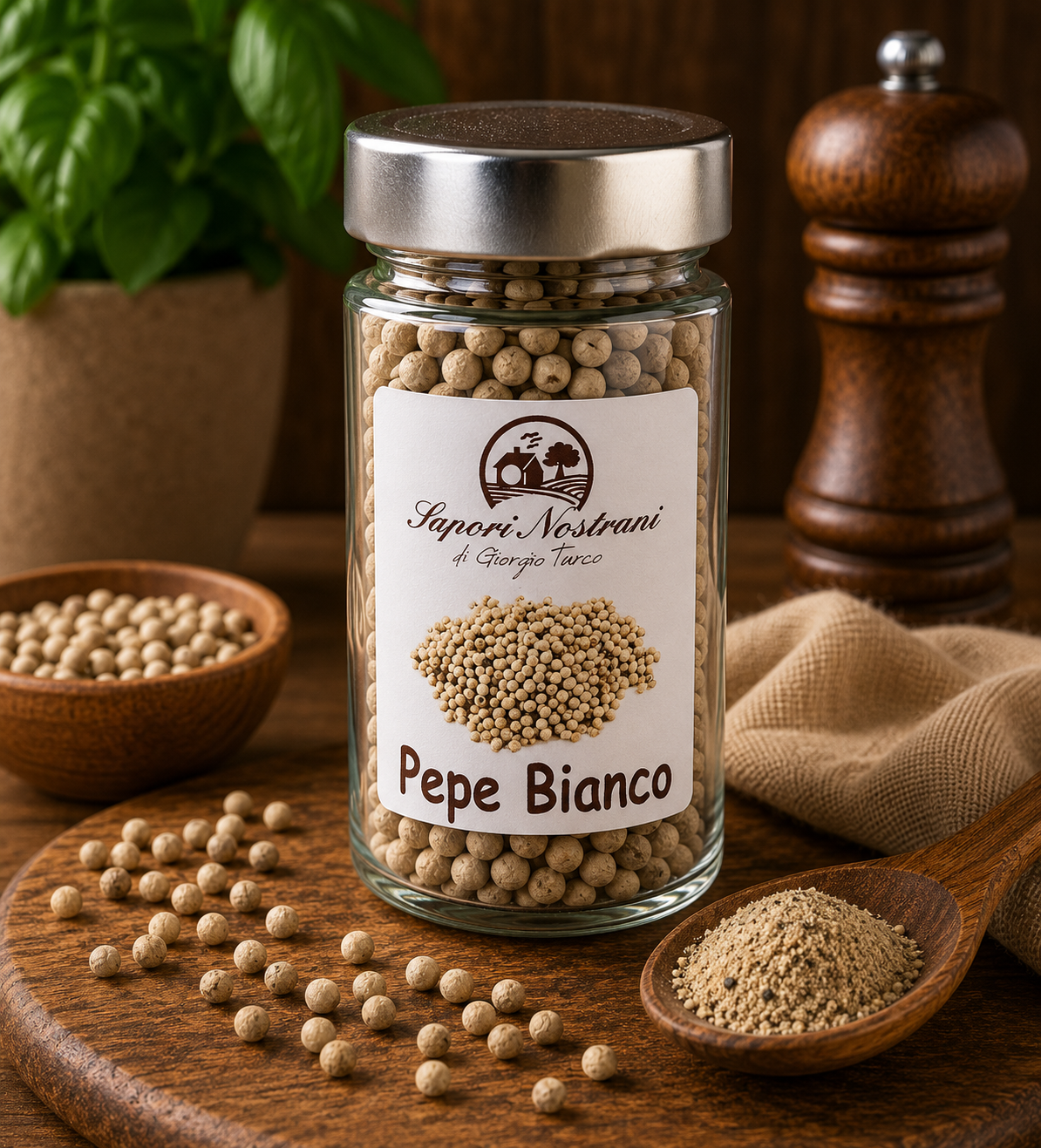 Ganze weiße Pfefferkörner 60g