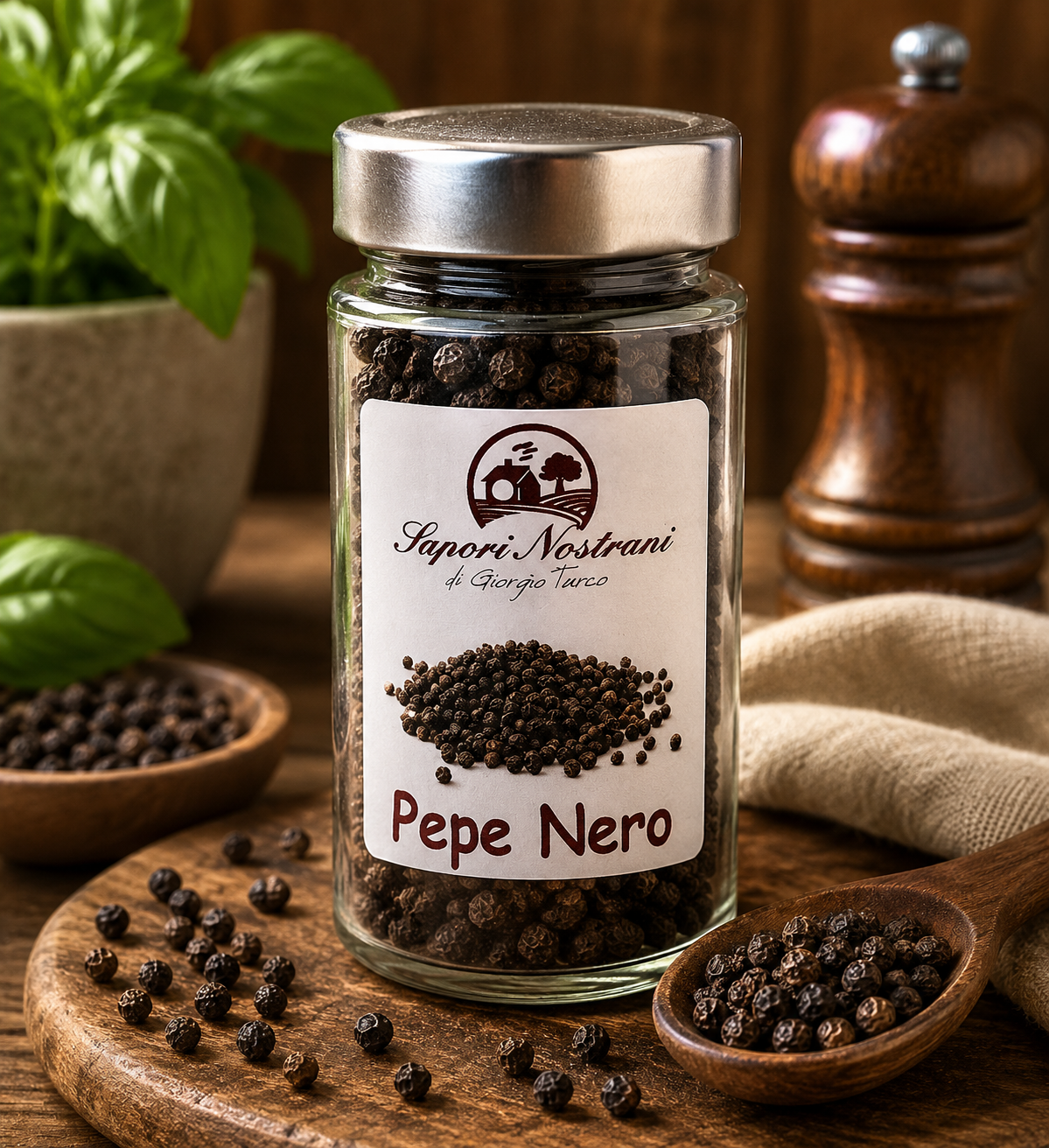 Schwarze Pfefferkörner 55g