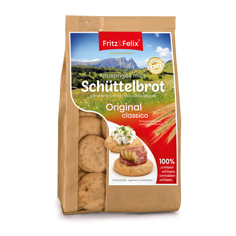 Mini Schüttelbrot Original mit Kümmel und Fenchel 125g - ALPENFEIN