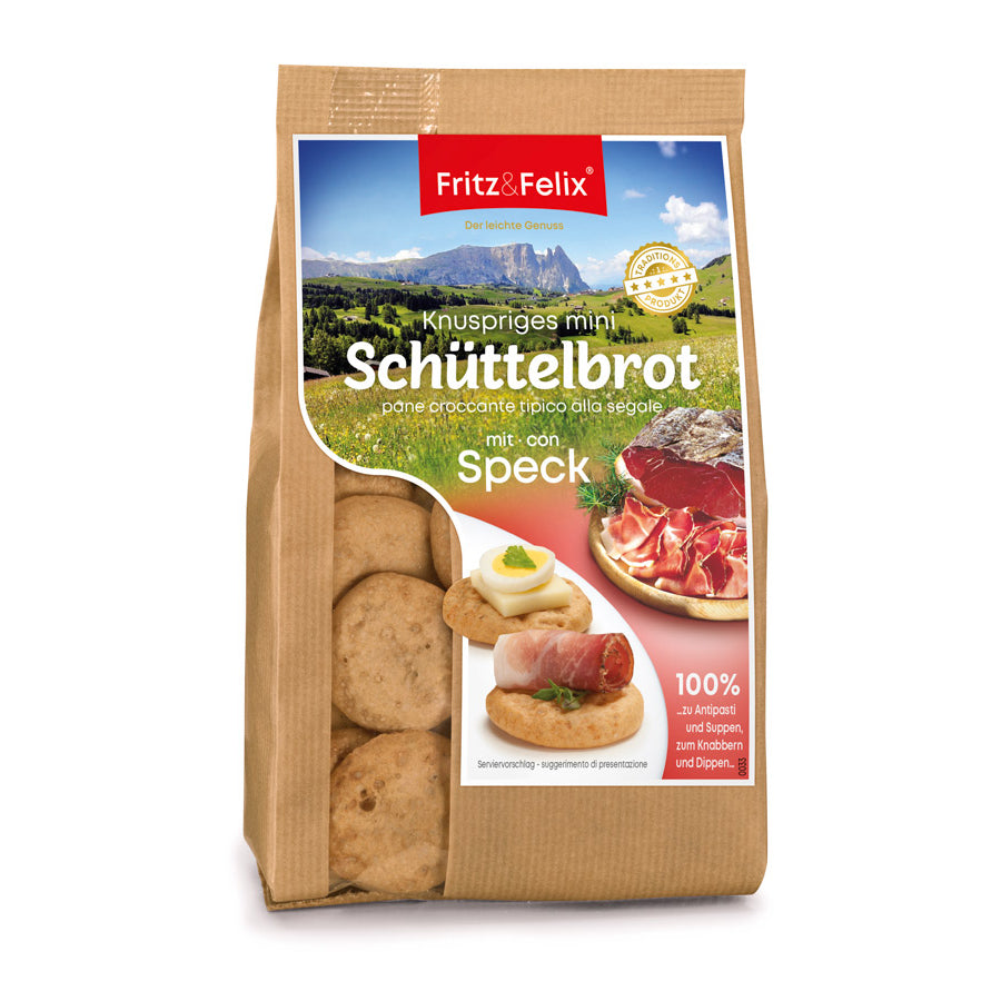 Mini Schüttelbrot mit Speck - 125 g