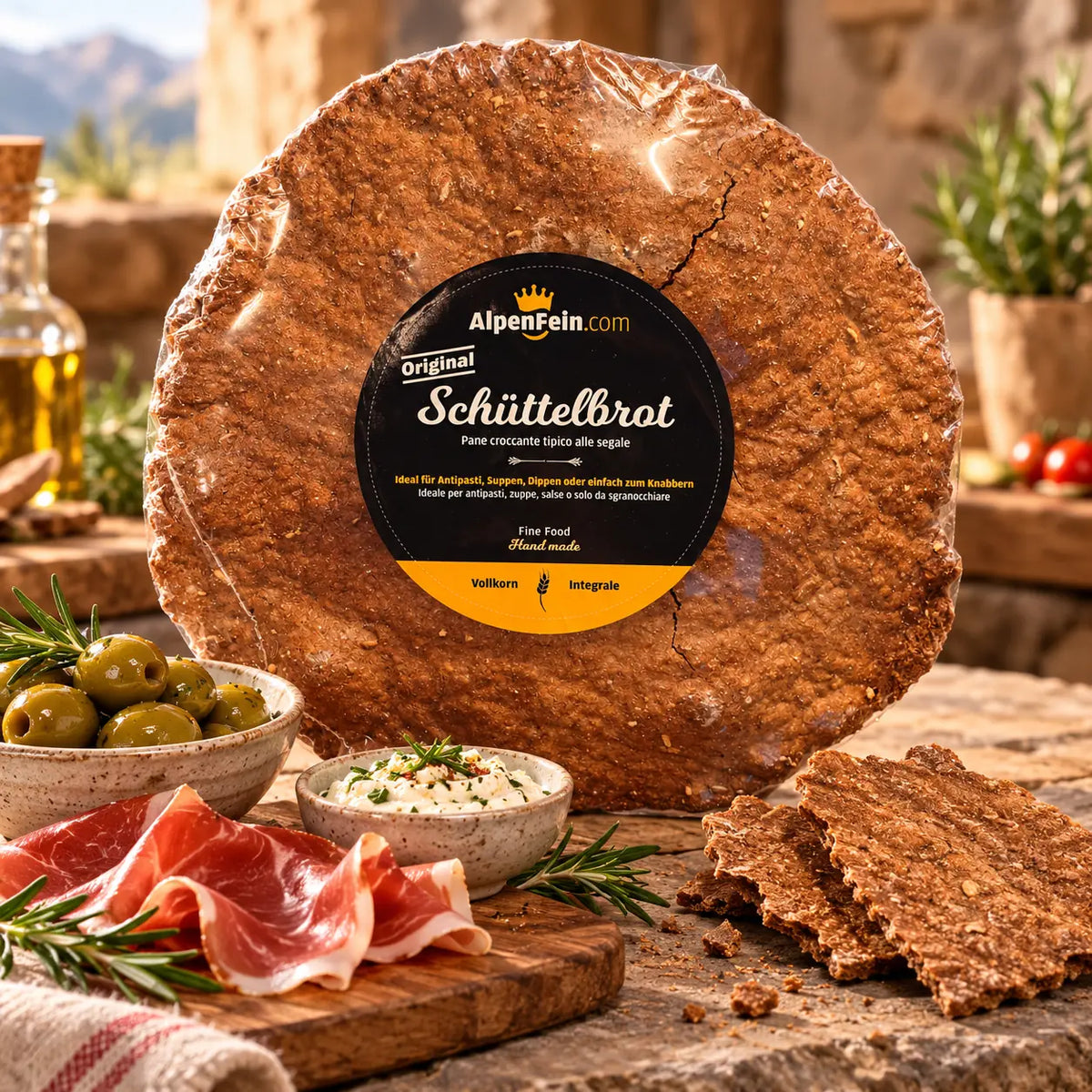 Südtiroler Vollkorn-Schüttelbrot – groß – 3 Stück (330 g) | Handgeschüttelt von Niki Back