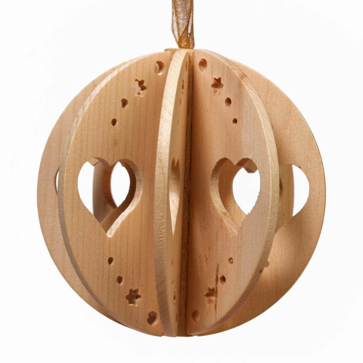 Palla di Natale in legno di pino