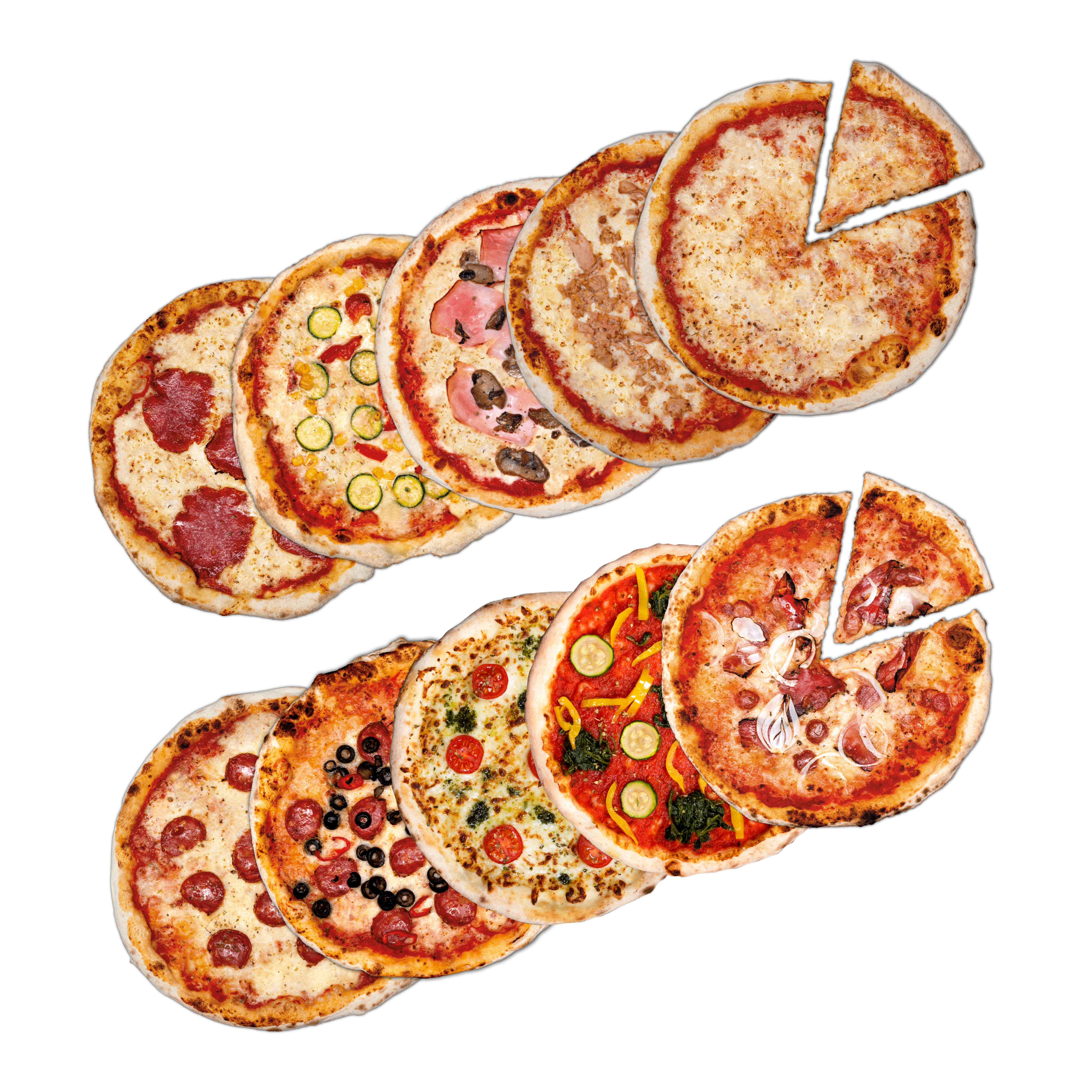 4x Pizza Margherita fatta a mano