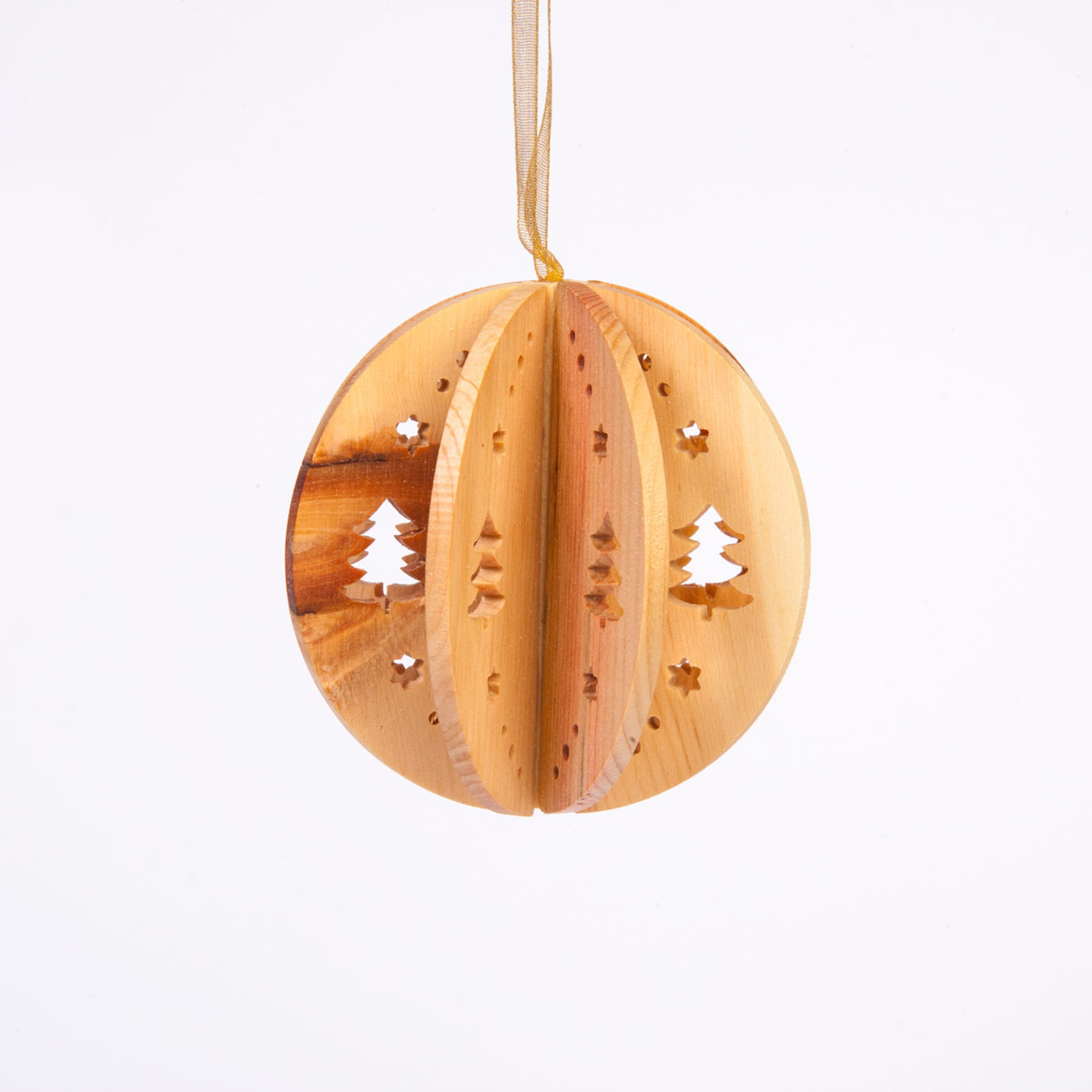 Palla di Natale in legno di pino