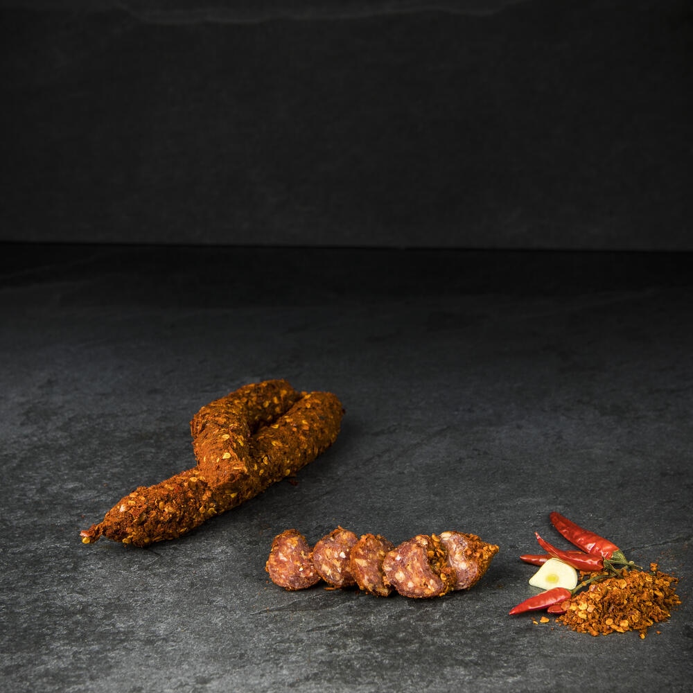 Affumelli "Kaminwurz" in crosta di chili 