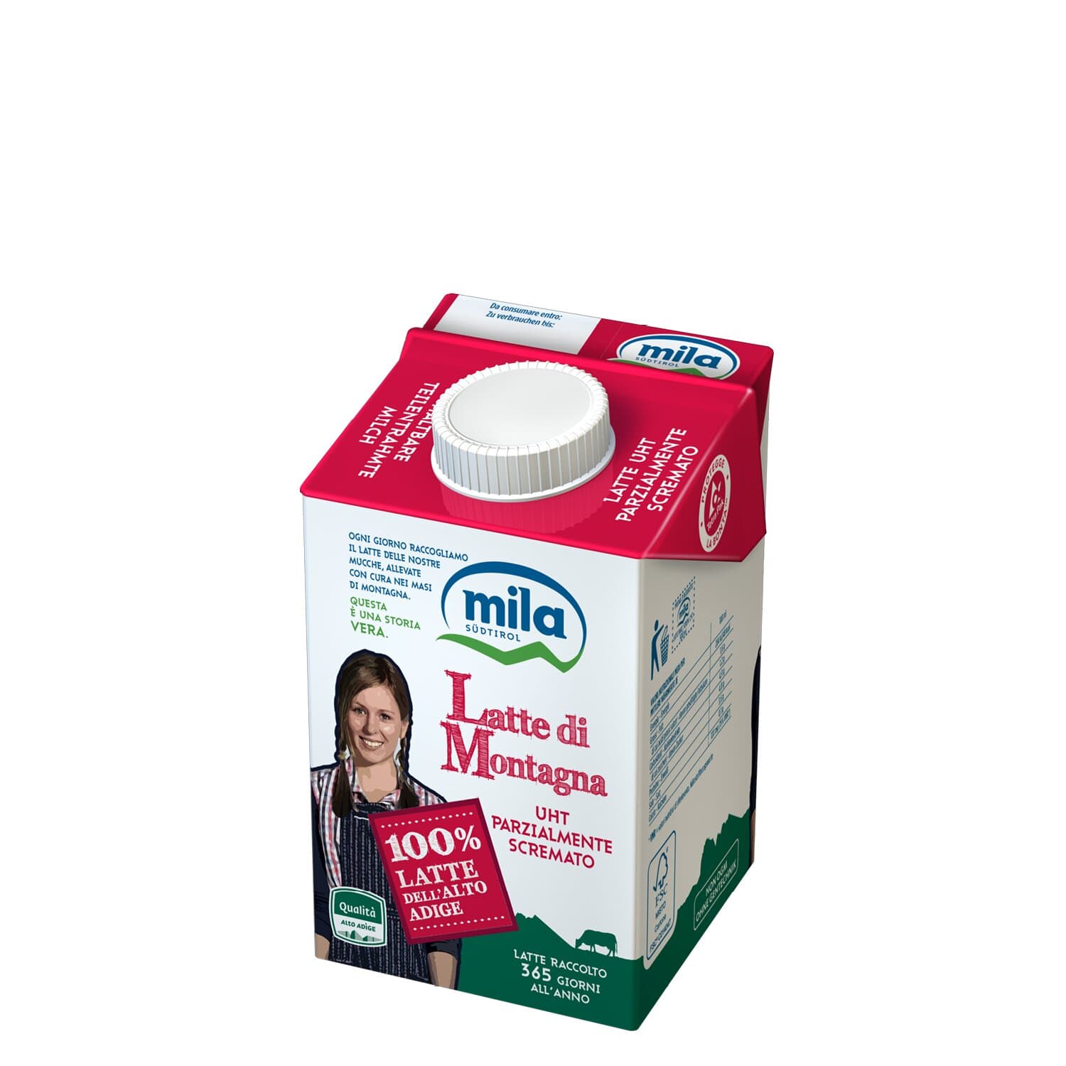 Haltbare Milch - Teilentrahmte Milch aus Südtirol - 0,5 l