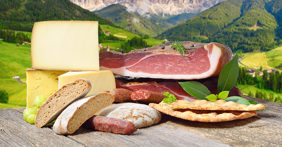 Spezialitäten aus Südtirol und den Alpen