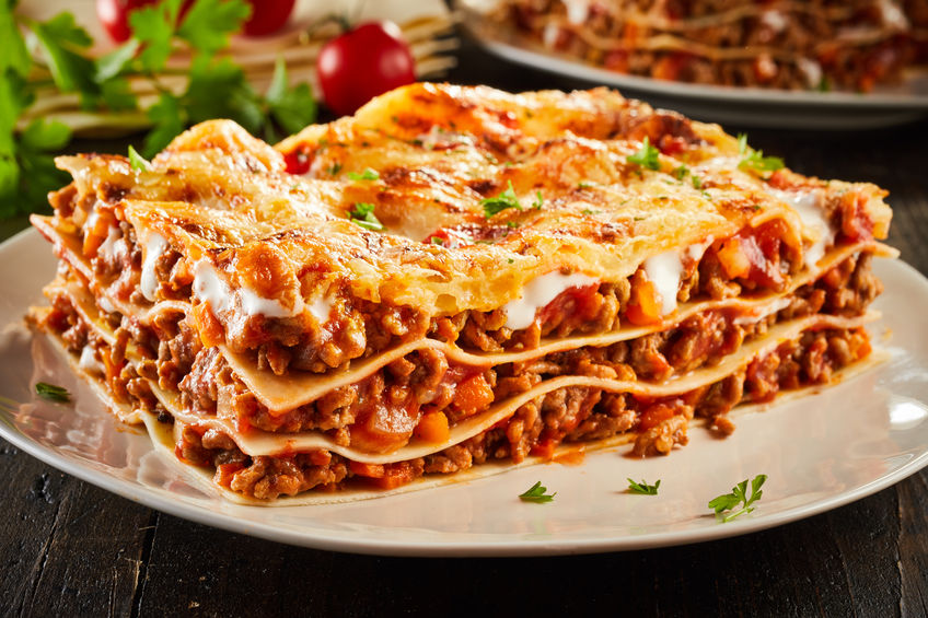 Klassische italienische lasagne
