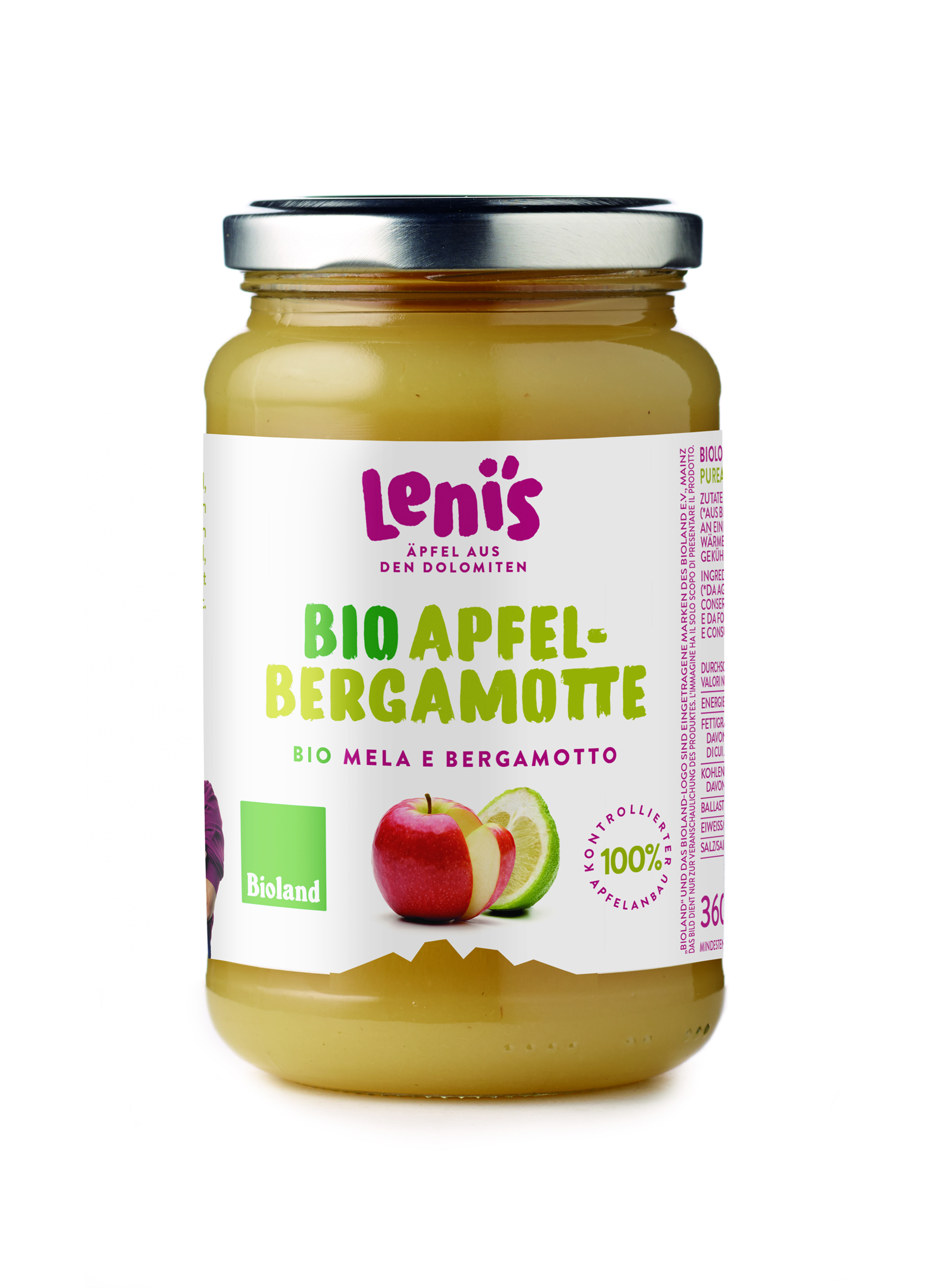 Apfel- Bergamottemus Lenis BIO 360g
